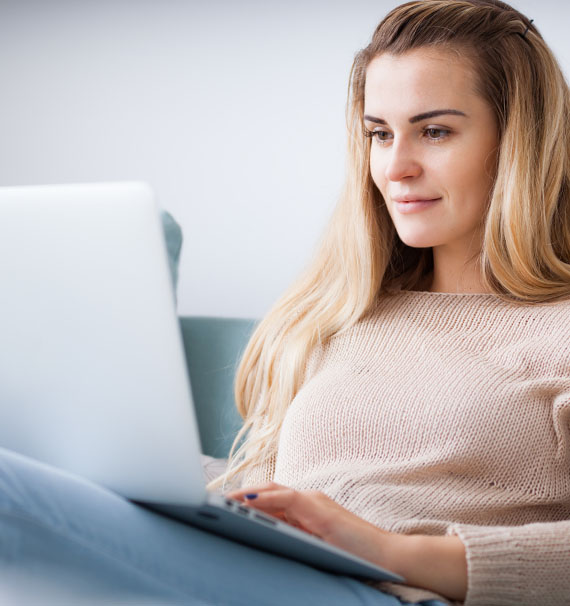 Woman looking at Computer